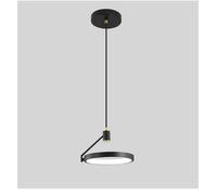 Lustre Simple et Moderne à Trois têtes avec Anneau Noir, Lampe de Chevet pour la Maison, la Salle à Manger, la Chambre à Coucher, la Suspension Moderne(Single Head)