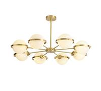 Lustre Sputnik à 6 lumières, Suspension Moderne, Lustre Style Milieu du siècle, en Laiton doré, plafonnier pour Cuisine, Salle à Manger, Salon, cuivre, 8 lumières