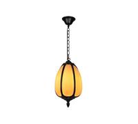 Lustre Suspendu élégant en Forme de Citrouille - Lampe Suspendue extérieure en Aluminium étanche pour Patio, Hall d'entrée et entrée - Luminaire de Plafond Moderne de Style Ferme (T-256)