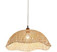 Lustre Suspendu En Bambou, Luminaire Suspendu Avec Abat-jour E27, Style Rétro Japonais Côtier, Sans Ampoule, Idéal Pour Salon, Chambre, Restaurant, Café, Salon De Thé, Bar, Salle À Manger Ou Club. CJS