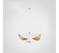 Lustre suspendu en forme de chapeau de paille moderne noir et blanc, luminaire de plafond, plafonnier LED compatible avec le couloir, la cuisine, la chambre à coucher, la salle de bain, le s