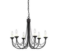 Lustre Suspendu Lampe De Plafond Acier Noir D 61 Cm Luminaire De Salle À Manger