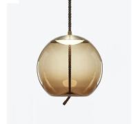 Lustre Suspendu postmoderne en Verre, Lampe Suspendue de Luxe à tête Unique, Cercle géométrique
