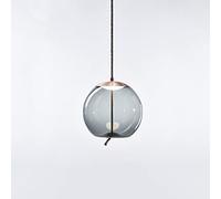 Lustre Suspendu postmoderne en Verre, Lampe Suspendue de Luxe à tête Unique, Cercle géométrique