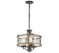Lustre Suspendu Premium En Verre Micha En Fer Forgé Lampe De Table Réglable