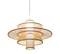 Lustre suspendu rétro en bambou de style japonais E27 pour salon, chambre à coucher, restaurant, café, salon de thé, bar, salle à manger, club