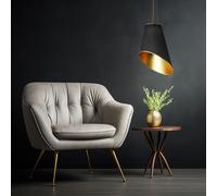 Lustre Suspendu Textile Pour Chambre À Coucher En Or