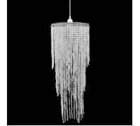 vidaXL Lustre suspendu Crystal – 26 x 70 cm, E27, style industriel, cristal