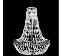 Lustre suspendu - vidaXL - Design royal - Perles haute qualité - Transparent