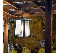 Lustre Suspendu Vintage Industriel E27, Lampe Suspendue Moderne en métal, pour Patio, Balcon, terrasse, Gazebo, Cour (Style E)