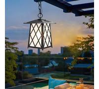 Lustre Suspendu Vintage Industriel E27, Lampe Suspendue Moderne en métal, pour Patio, Balcon, terrasse, Gazebo, Cour (Style D)