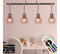 Lustre Suspendu Vintage RGB LED Pour Chambre D'Invités Grille Dimmer