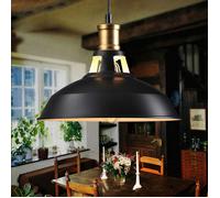 Lustre suspension - AXHUP - Rétro industrielle 27 cm - Abat-jour métal - E27 60W - Câble réglable 100 cm