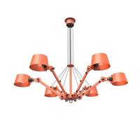 Lustre Suspension Bolt à 6 Bras, Orange Vif