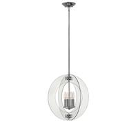 Lustre Suspension Chrome B 47,8 CM Lumière pour Salle à Manger 4 à Flammes