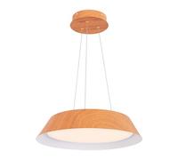 Lustre Suspension, Luminaire Suspendu LED à Lumière Chaude 3000 K, Ø 40 CM, Naturel