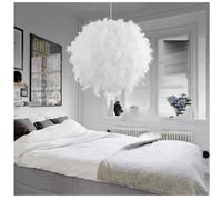 LUSTRE - SUSPENSION Moderne De Luxe Blanc Plume Ball Plafond Lustre Pendentif Lumière Lampadaire Décor Droplight E27 Ampoule non
