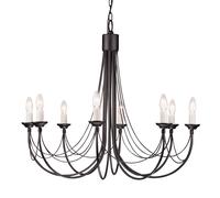 Lustre Suspension Plafonnier Acier Noir D 86 Cm Lampe De Salle À Manger