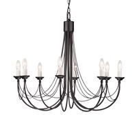 Lustre Suspension Plafonnier Acier Noir D 86 Cm Lampe De Salle À Manger