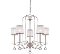 Lustre Suspensions D 70,6 CM Plafonnier Métal Argent Lumière pour Salle à Manger