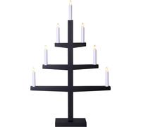 Lustre 'Tripp', 7 flammes, chêne, noir