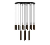 Lustre Tubulaire 20 Aluminium/ Bronze Anodisé