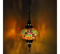 Lustre turc marocain en mosaïque de verre faite à la main Grand globe