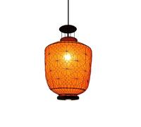 Lustre Vintage à 1 lumière en Bambou tissé à la Main, luminaire Suspendu pour Maison de Ferme, Style Rural, idéal pour Un café, Un Bar ou Un Salon de Coiffure.