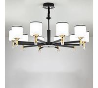 Lustre Vintage de Luxe pour Salon, Grand luminaire Semi-encastré avec Hauteur réglable et Base E27, Lampe Suspendue décorative de Style américain pour Chambre à Coucher