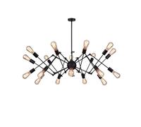 Lustre Vintage en Fer forgé Style rétro Industriel Nordique Minimaliste à Plusieurs têtes LED, Suspension Steampunk (12 têtes)