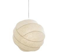 Lustre Vintage en Soie avec éclairage LED, Lanterne Japonaise de Style Wabi-Sabi, plafonnier Globe pour Chambre, Salon, Couloir, Salle à Manger, Cuisine et Bureau (30 cm, intensité Variable)