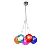 Lustre vintage en verre à bulles de couleur suspendues au plafond lumière suspendue lustre moderne en verre pendentif lumière, lampes suspendues à faire soi-même lustres de plafond décoratifs