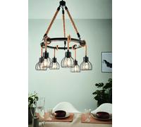 Lustre Vintage Rustique Corde 6 Lumières GL0496