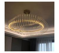 Lustrension En de Style Nordpour Salon,De Chambre de Luxe En Forme D'Anneau, Moderne Pour La Décoration Intérieure, Rond Simple Pour Salle À Manger/Inité Variable/2 Couches 80 60 Cm