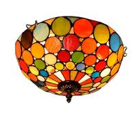 Lustres 12 Pouces pastoraux de Style Tiffany Light pour Le Salon Vintage Verre de vitrail à maîtrise des luminaires d'éclairage