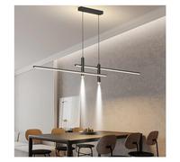 Lustres à LED noirs minimalistes modernes avec spots compatibles les lampes suspendues de table salle manger cuisine,lumières suspendues