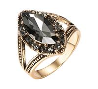 Lustres Anneaux Comme cadeau de mariage Big Send Gold Antique Can A For Women Day Ring Mother Stone Aussi Ethnic Color Mother's Bride Your Rings Wedding JewelryYou Rings Bijoux Bagues (A, One Size)