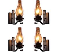 Lustres, Appliques murales rustiques, Lampes de Chevet pour Chambre, luminaires d'escalier, Appliques murales extérieures à Une tête pour magasins, cafés, Lustre Mural en métal pour Bureaux,