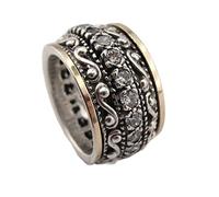 Lustres Choses Bijoux sculptées ethniques Anneau de doigt d'index exagéré Décoration d'anneau Nettoyeur Jouet Anneaux (Silver, 9)