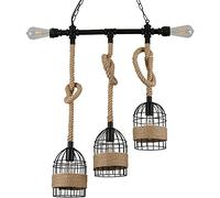Lustres, Créatif Moderne Simple À 5 Têtes Pour Maison, Hôtel, Bar, Restaurant, Café, Rétro, Industriel, Corde de Chanvre, Éclairage Décoratifpendue