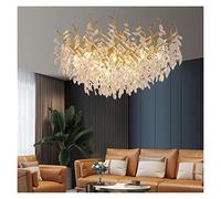 Lustres de luxe en or moderne pour les lustres en cristal pour la branche de salle à manger LAMPE LAMPE LEG LET pour le salon hall de l'hôtel (couleur: ronde120 cm, taille: feu de blanchiment)