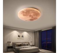 Lustres de simulation de lune LED Moon Plafonnier Ultra-Mince Rond Plafonnier Entrée Plafonnier Éclairage Mural Applique Murale pour Chambre, Salon, Garçons Filles Chambre