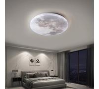 Lustres de simulation de lune LED Moon Plafonnier Ultra-Mince Rond Plafonnier Entrée Plafonnier Éclairage Mural Applique Murale pour Chambre, Salon, Garçons Filles Chambre