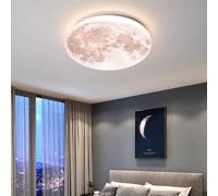 Lustres de simulation de lune LED Moon Plafonnier Ultra-Mince Rond Plafonnier Entrée Plafonnier Éclairage Mural Applique Murale pour Chambre, Salon, Garçons Filles Chambre