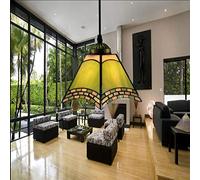 Lustres De Style Tiffany, Mini Plafonniers Vintage, 1 Lumière, Suspension De Décoration En Verre Teinté Rétro Pour Chambre À Coucher Salon Salle À Manger, 20 Cm,17