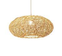 Lustres, Éclairagepependue Moderne En Tissage Abat-Jour En Osier En Rotin Naturel E27 Décoration Industrielle Rétro En Rotin Creux Pour Couloir Salle À Manger Salon de Thé Éclairage