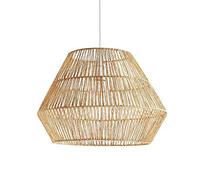 Lustres, En Corde de Chanvre, Éclairage de Plafond Led Japonaispendue Créative Tissée À La Main, Noir Rétromaliste Pour Salle À Manger, Chambre À Coucher, Salon de Thé/Naturel/50 Cm