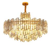 Lustres en Cristal de Luxe de Style Empire, lustres en Cristal K9 doré, luminaire Suspendu en Cristal à Haute Transmission pour Chambre à Coucher, Salle à Manger, au-Dessus de l'onglet