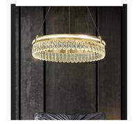 Lustres en Cristal LED à intensité Variable, chromés et dorés, décoration intérieure, éclairage Tendance, suspensions pour Salle à Manger, plafonniers.