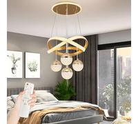 Lustres en Cristal, luminaire de Salle à Manger, Lustre Moderne ， Pendentif à LED dimmable, pour l'îlot de Cuisine de la Chambre à Coucher du Salon avec des Lampes de Plafond réglables à d